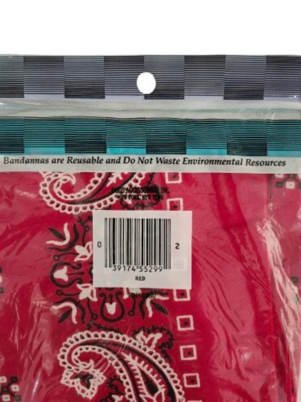 Vintage 2 Pack XL Red Bandanas Paris Accessories 100% Natural Cotton NEW